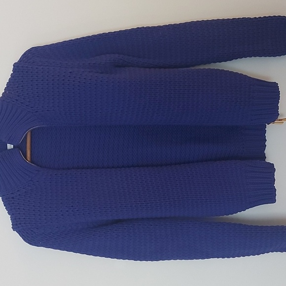 Malo Double Zipper Mock Neck Cotton Polymide Shaker Knit Sweater Size 38 - Picture 5 of 10